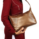 Carry your world in our Demi Cruelty Free Women Office Shoulder Bag Sepia Model 1