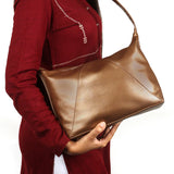 Carry your world in our Demi Cruelty Free Women Office Shoulder Bag Sepia Model 1