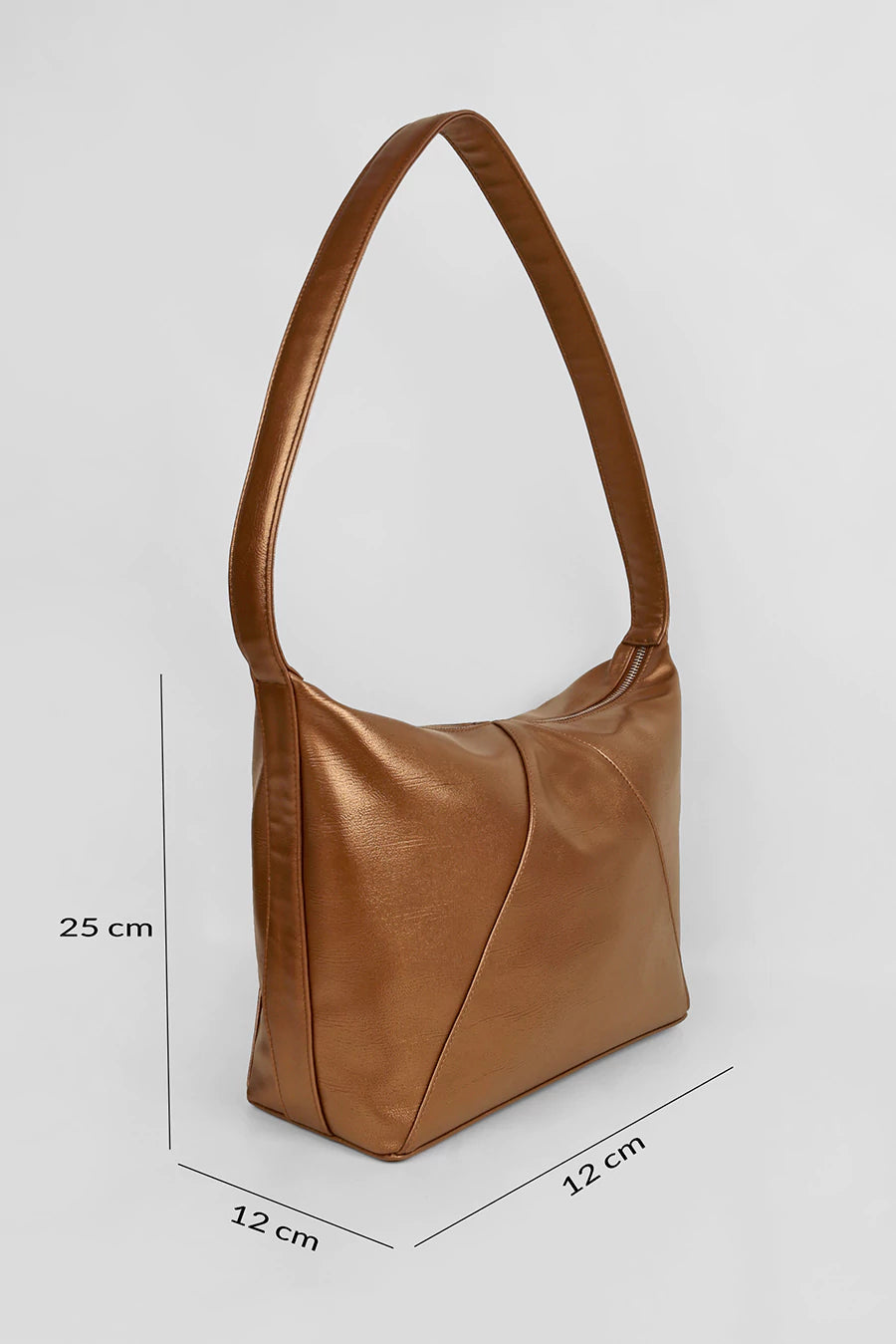 Carry your world in our Demi Cruelty Free Women Office Shoulder Bag Sepia Measurement