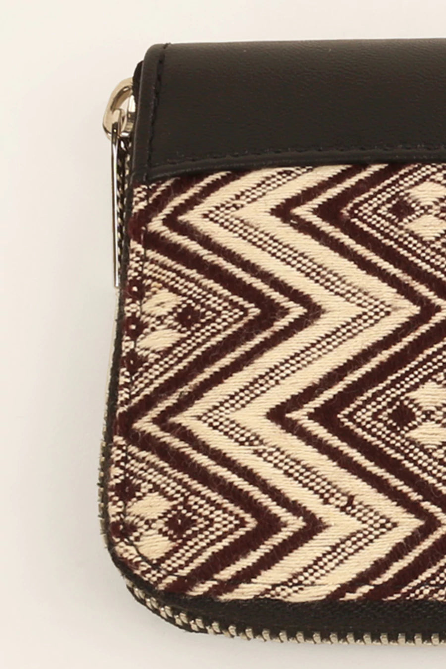 Alexandra Women Handloom Wallet Brown Chevron Close