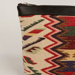 Slindon Medium Handloom Toiletry Pouch Cappaccino Close