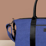 Soft Jute Joey Men Travel Duffle Bag Royal Blue Close