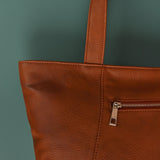 June Vegan Leather women tote bag OxR Close