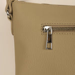 Stella Vegan Leather Shoulder Bag Beige Close