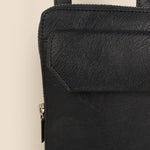 Vegan Leather Vertical Mobile Bag Navy Close