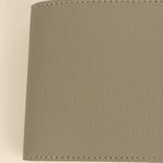 Leonardo Men Vegan Leather Bifold Wallet Limestone Close