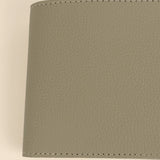 Leonardo Men Vegan Leather Bifold Wallet Limestone Close