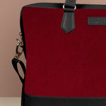 Soft Jute Ross Men 15" Laptop Bag Merlot Close