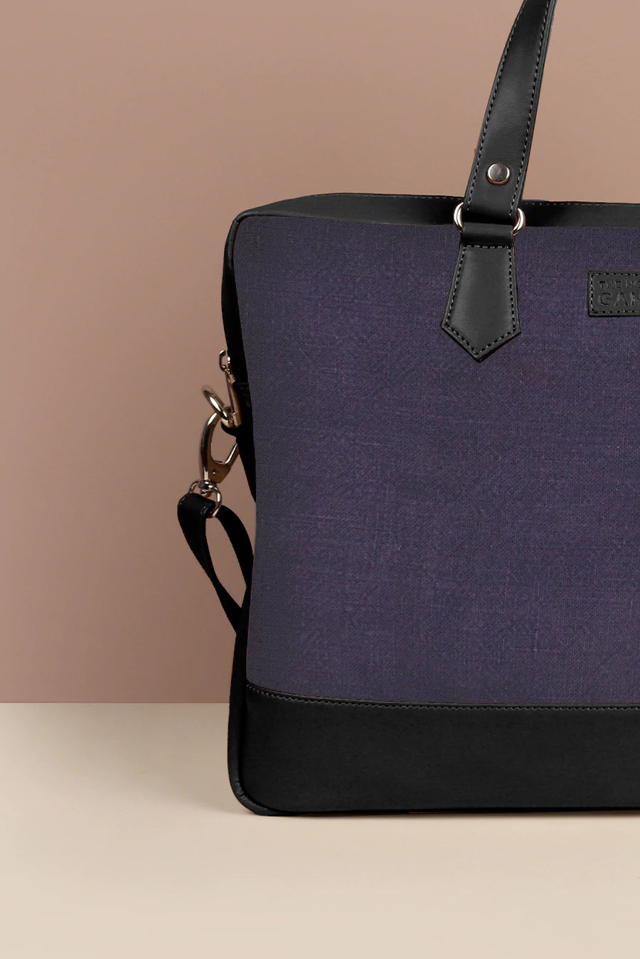 Soft Jute Ross Laptop Bag Lavender Close