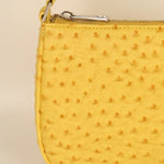 Emily Faux Leather Women Shoulder Bag Ostrich Yellow Close