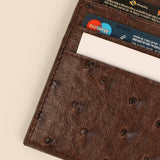 Vegan Leather James Card Holder Ost Brown Close