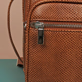 Men Letter Patch Vegan Leather Crossbody