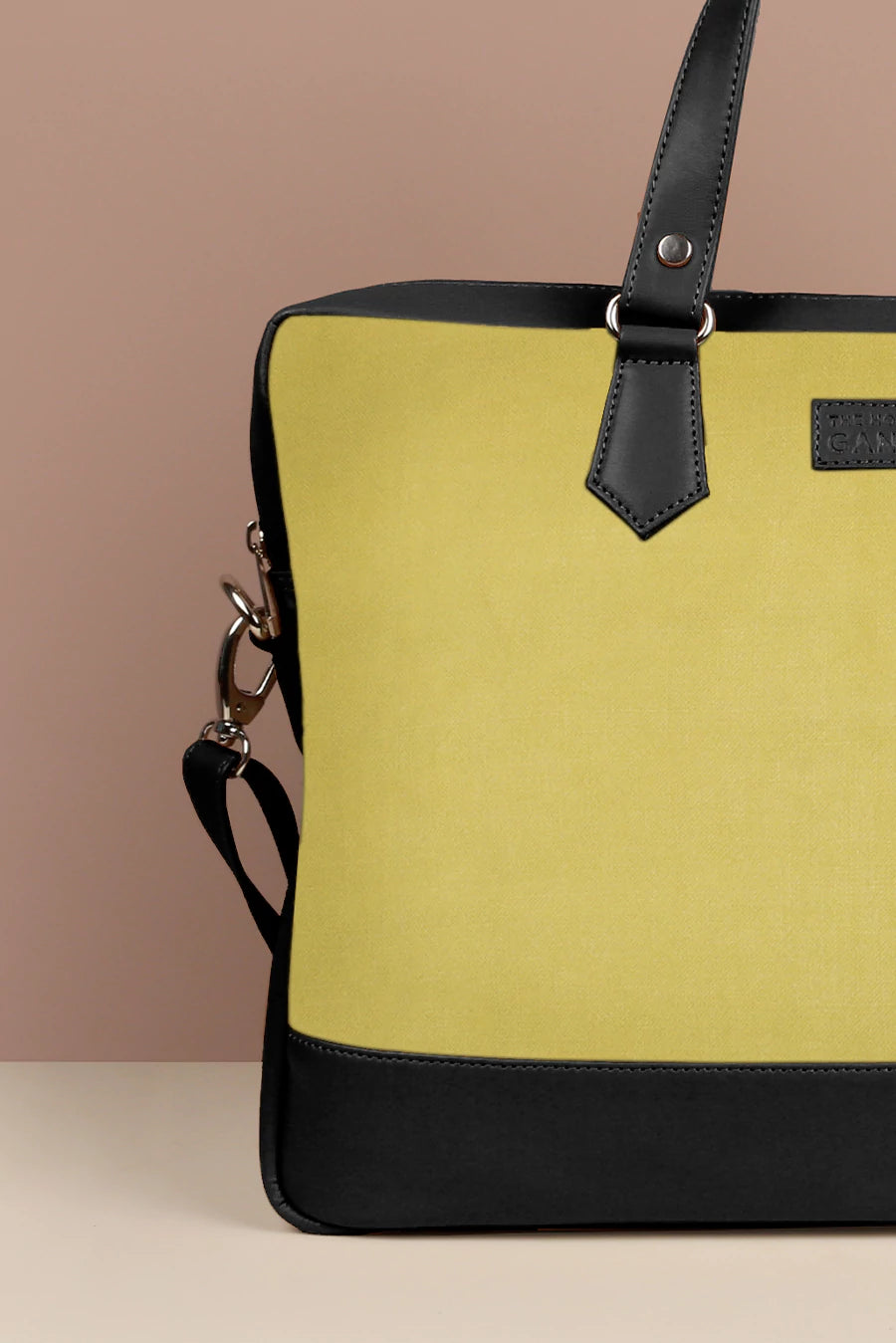 Soft Jute Ross Laptop Bag Lemonade Close