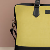 Soft Jute Ross Men 15" Laptop Bag Lemonade Close