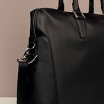 Will Vegan Leather Laptop Bag Vanta Black Close