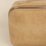 Emi Vegan Leather Toiletry Pouch Porcelain Close