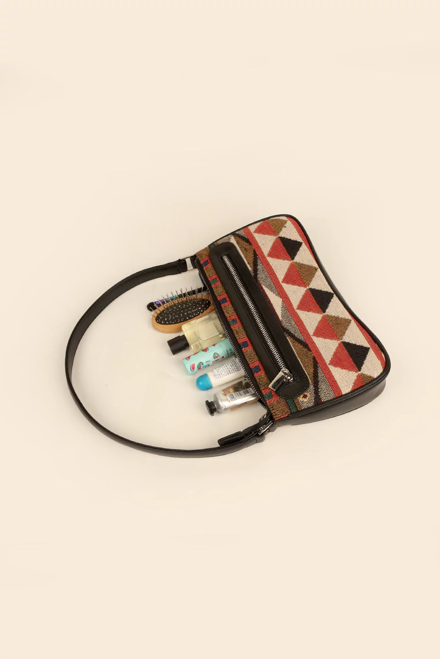 Emily Handloom Shoulder Bag Burnished Brown Lifestyle