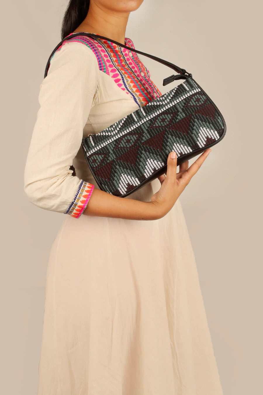 Emily Vegan Leather Women Shoulder Bag Cactus Model 1