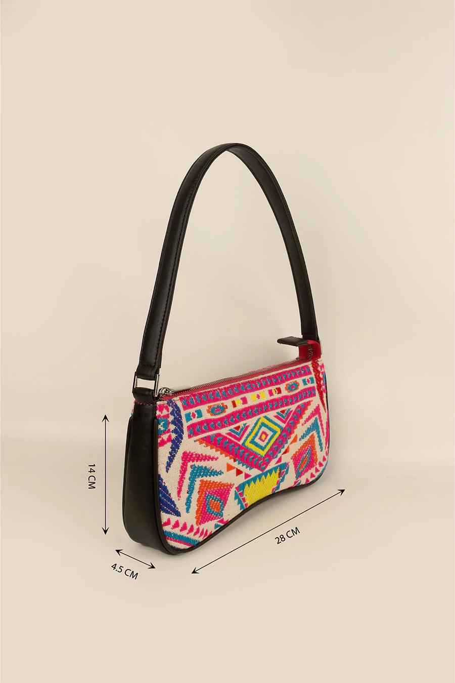 Emily Handloom Women Shoulder Bag Capri Blue Measurement