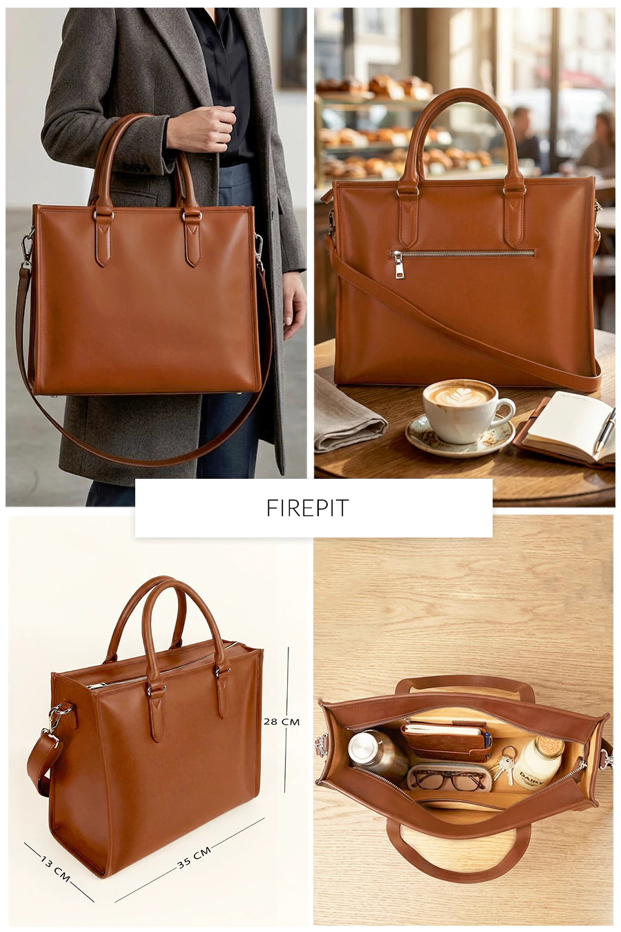 Charlotte Vegan Leather  Box Tote Bag THE HOUSE OF GANGES