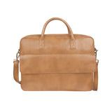 Camdale Men Vegan Leather Laptop Bag Chestnut Front