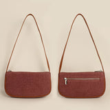 Soft Jute Daily Sling Women Handbag Sangria Back