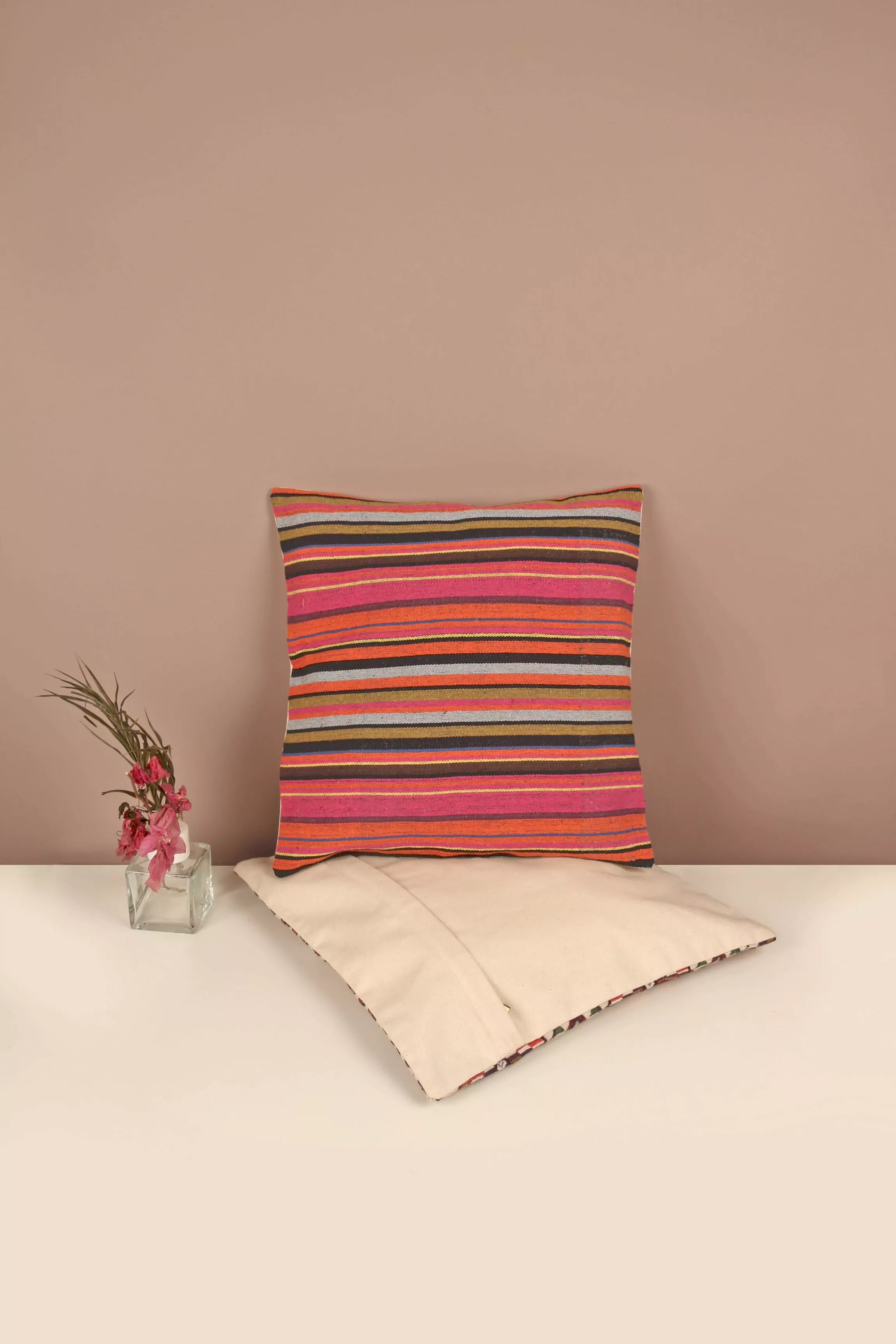 Printed Cushion Cover Brown