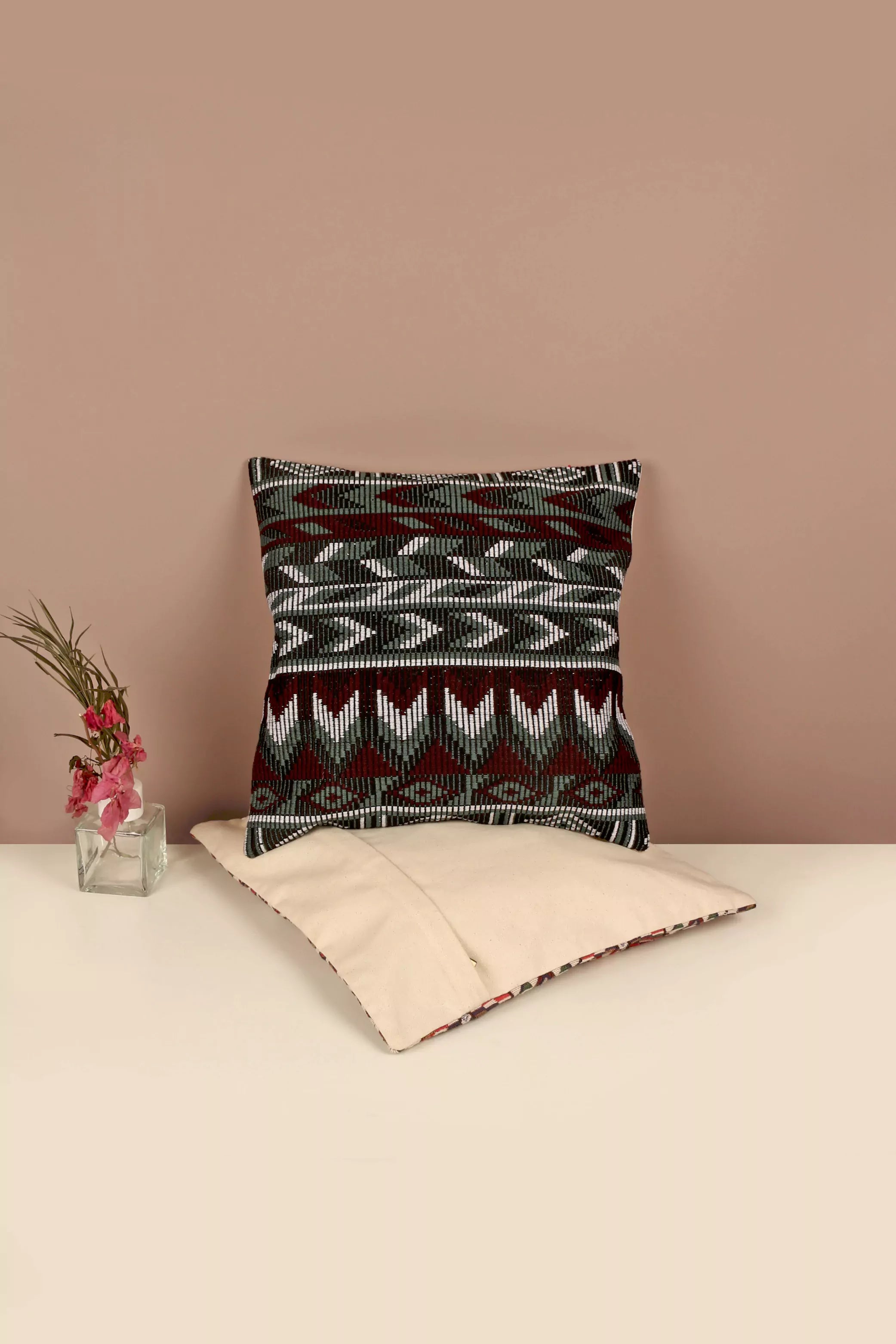 Printed Cushion Cover Black