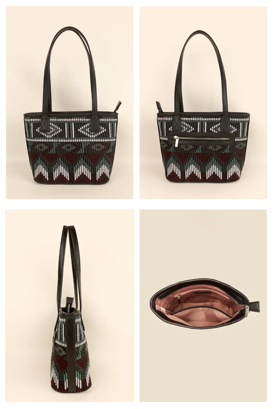 Mini Handloom Tote Bag Cactus Details