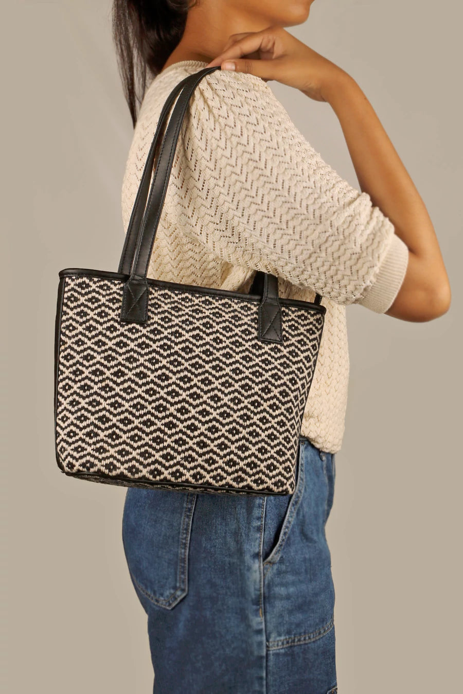 Mini Handloom Tote Bag Plaster Model 1