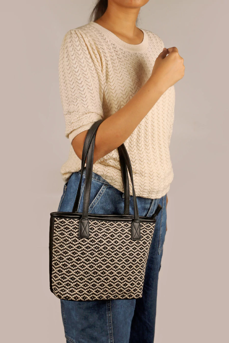 Mini Handloom Tote Bag Plaster Model 3