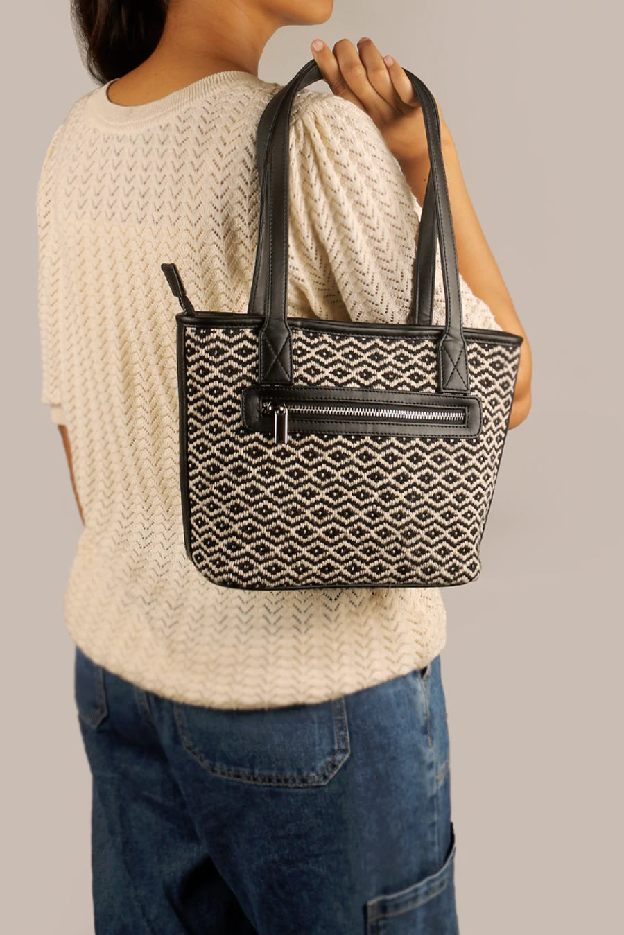 Mini Handloom Tote Bag Plaster Model 4