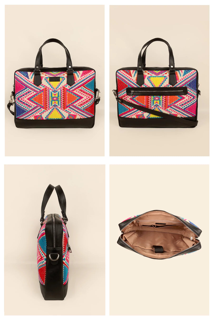 15 inch Ross Handloom Office Laptop Bag for men & women multicolor details