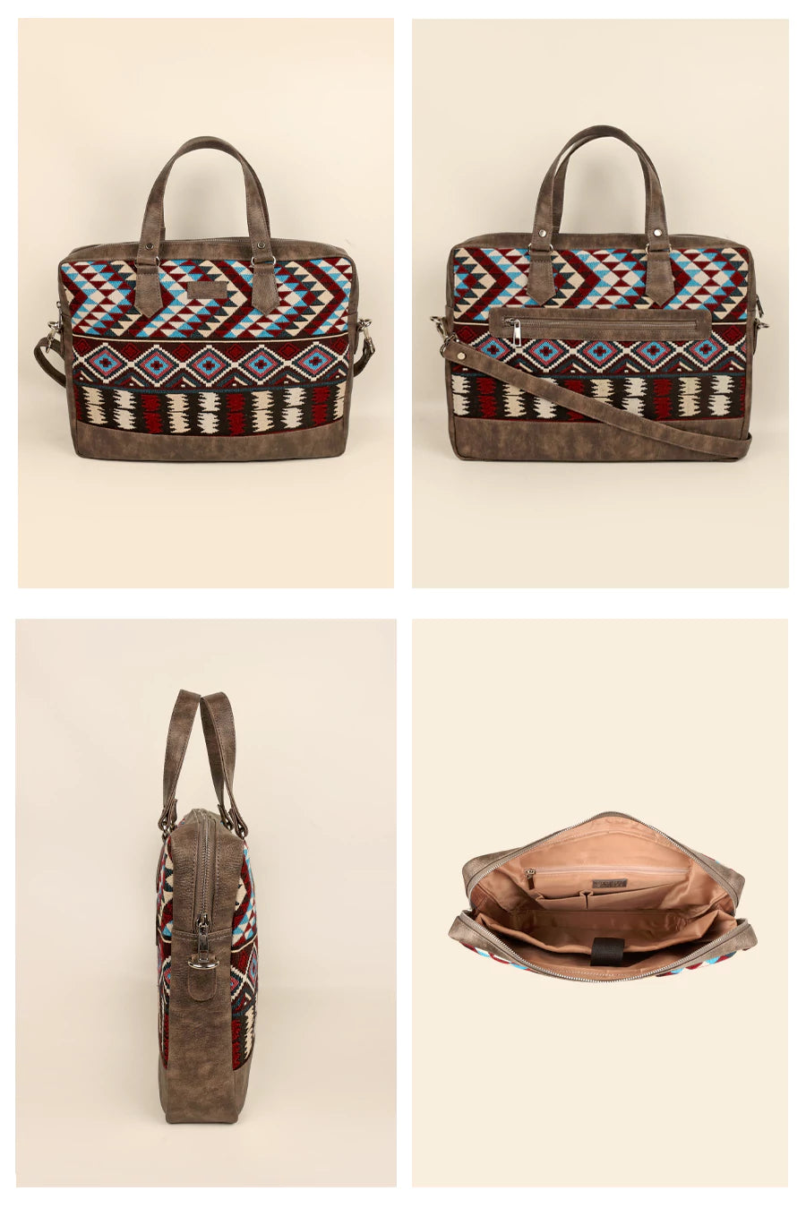 15 inch Ross Handloom Office Laptop Bag for men & women iolite details