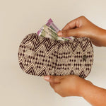 Handloom Women Wallet / Purse Organizer Brown Chevron Model 3
