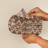 Handloom Women Wallet / Purse Organizer Brown Chevron Model 3
