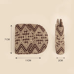 Handloom Women Wallet / Purse Organizer Brown Chevron Measurement