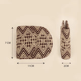 Handloom Women Wallet / Purse Organizer Brown Chevron Measurement