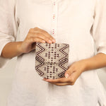 Women Handloom Wallet / Purse Organizer Brown Chevron Model 2