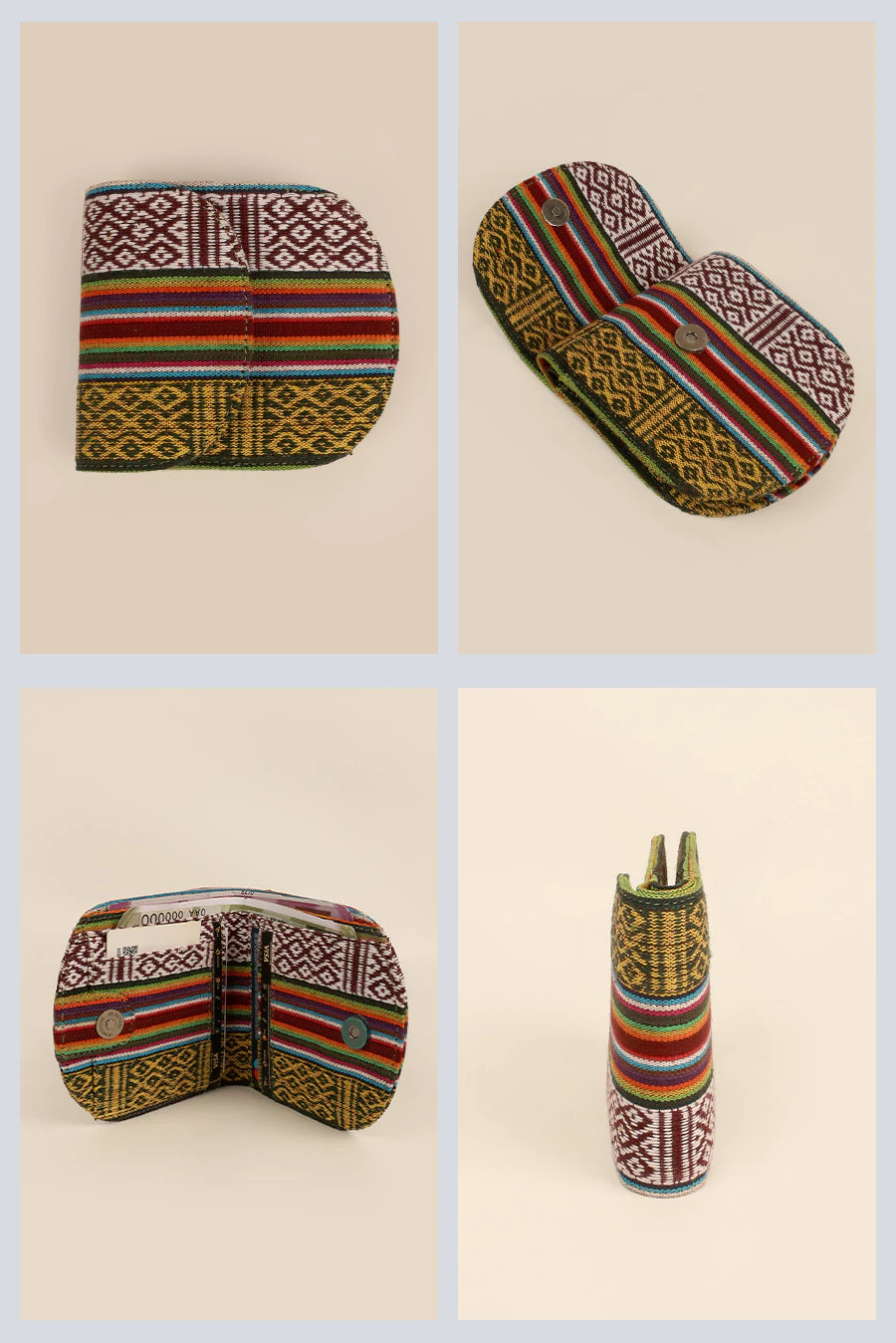 Handloom Women Wallet / Purse Organizer Carmel Details