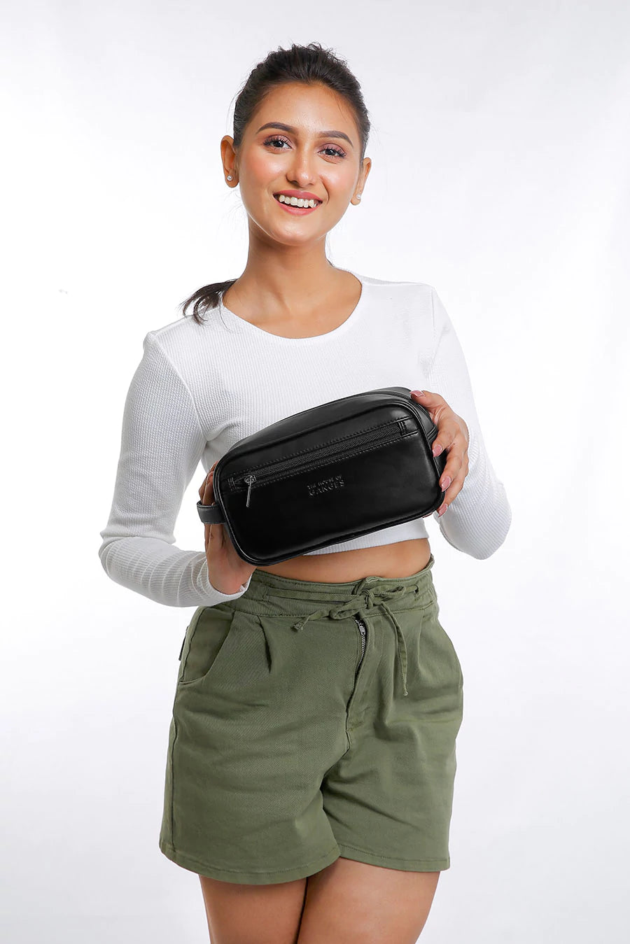 Hurst Vegan Leather Men Toiletry Bag Vanta Black M2