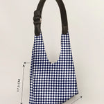 Katie Medium Shoulder Bag Handloom Checkered Measurement