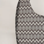 Katie Medium Shoulder Bag Handloom Brown Chevron Close