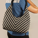 Katie Medium Shoulder Bag Handloom Jet Black Model 2