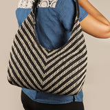 Katie Medium Shoulder Bag Handloom Jet Black Model 2