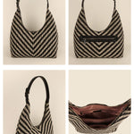 Katie Medium Shoulder Bag Handloom Jet Black Details