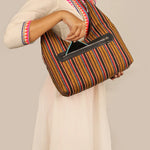 Katie Medium Shoulder Bag Handloom Lilac Model 1