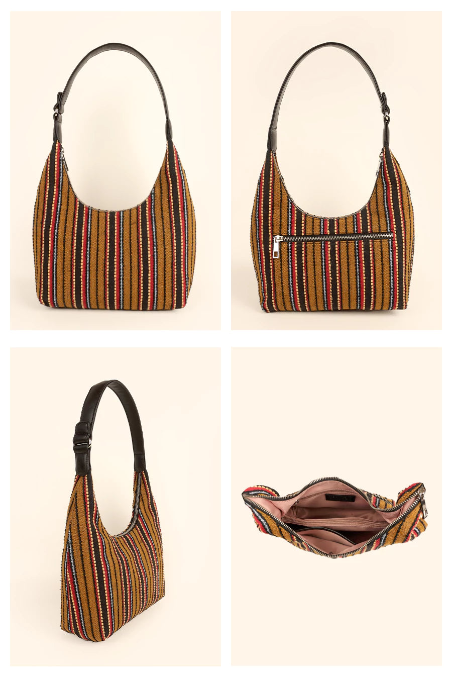 Katie Medium Shoulder Bag Handloom Lilac Details