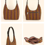 Katie Medium Shoulder Bag Handloom Lilac Details