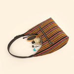 Katie Medium Shoulder Bag Handloom Lilac Lifestyle